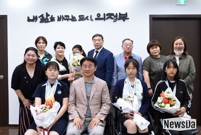 김동근 의정부시장, 제17회 전국장애학생체육대회 출전 선수 격려