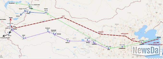 중앙아시아 원스톱 운송 루트(철도& Trucking)