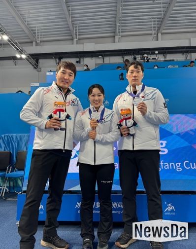 강릉시, 하얼빈 동계아시안게임 믹스더블 컬링 최초 준우승!