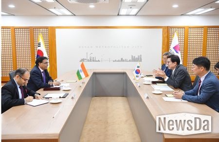 박형준 시장, 주한 인도대사 접견