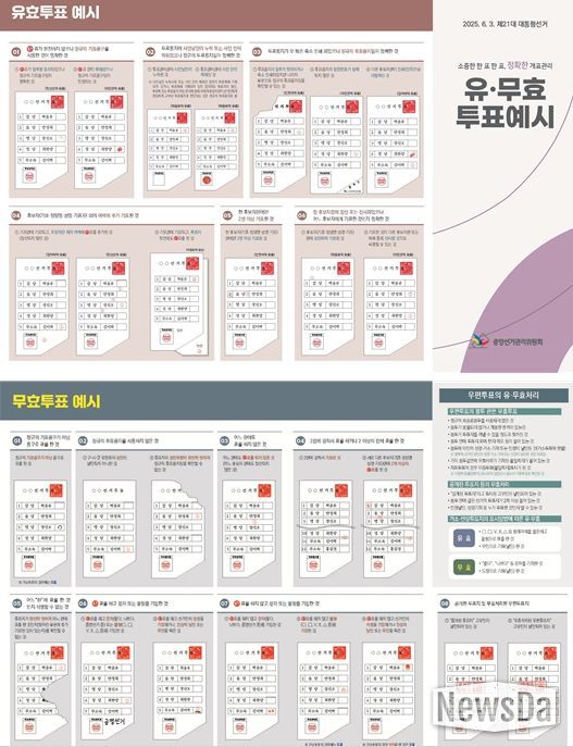 제21대 대통령선거 유·무효투표 예시