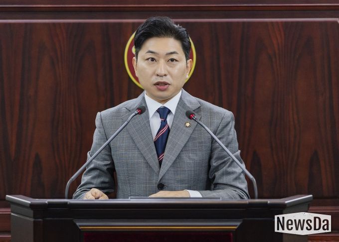 김종복 의원 5분 발언 모습