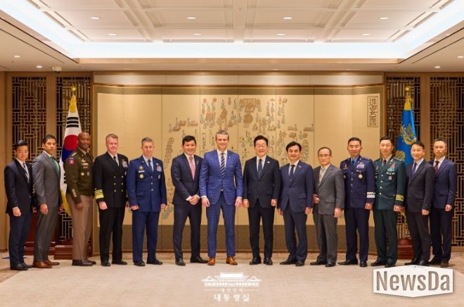 피트 헤그세스 미 전쟁부 장관 예방(대통령실)