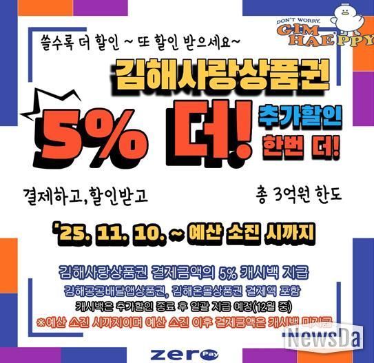 김해사랑상품권 추가 5% 캐시백 혜택