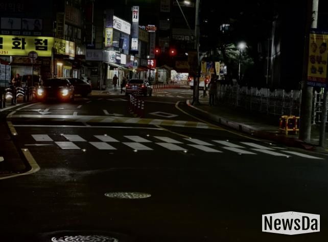 구리시 인창동, 아름마을 횡단보도 8개소에 발광 다이오드(LED) 바닥조명 설치 완료