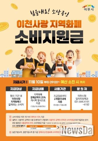이천시, 경기이천사랑 지역화폐 ‘힘을 내요! 소상공인’ 이벤트 추진