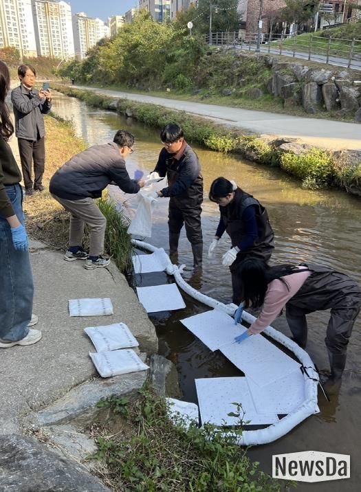 의정부시, 수질오염 사고대비 방제훈련 실시