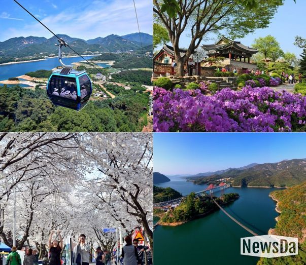 청풍호 전경 및 주요 관광지