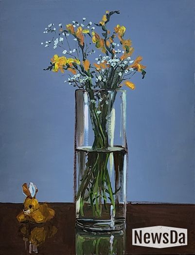 상설기획전시「울산작가 작은그림 상설전」 Composition(구성)53×40.9㎝ ┃ oil on canvas 권영태 作