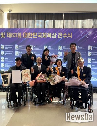 장애인체육회 백영복 선수 맹호장 수훈