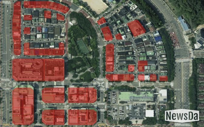 구갈상점가 확대 후 구역도