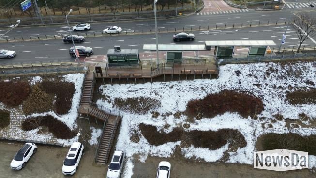 용인특례시가 수지구 성복동에 조성한 미세먼지 차단숲