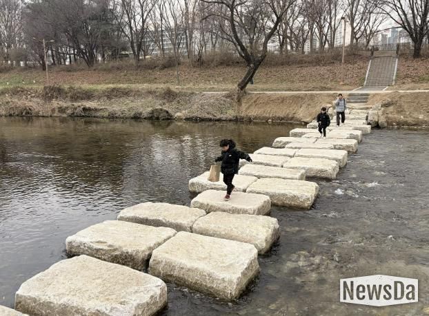 성남시 분당구 구미동 성남물빛공원~무지개마을 잇는 탄천 징검다리