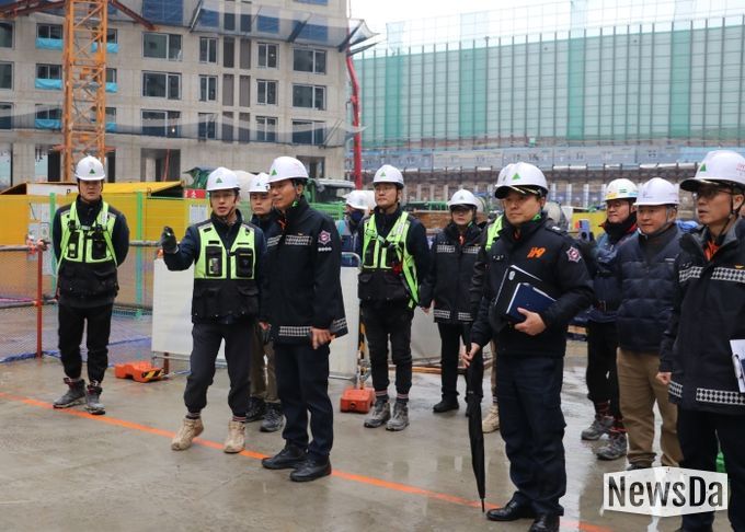 광명소방서, 5R구역 대형 공사장 관서장 현장안전지도 실시