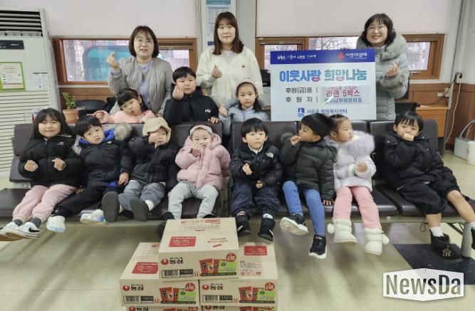 수원시 권선구 향기나무어린이집 원아들, 서둔동 이웃 위해 라면 전달