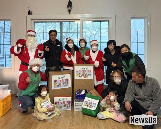양평군 강상면 '새마을 산타', 다자녀 가구에 특별한 선물 전달