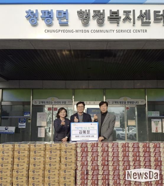 가평군 청평면 김혜정 씨, 어려운 이웃 위해 컵라면 기탁