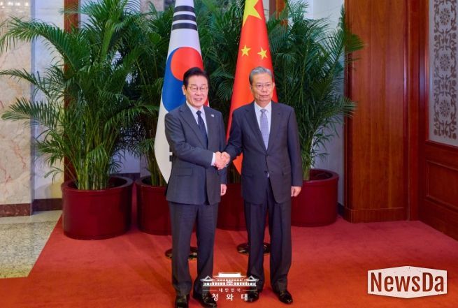 자오러지 전인대 상무위원장 접견(청와대)