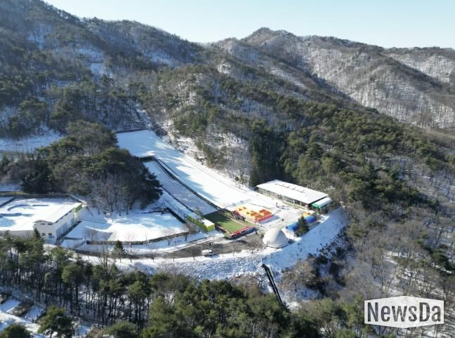 용인시청소년수련원 썰매장 모습