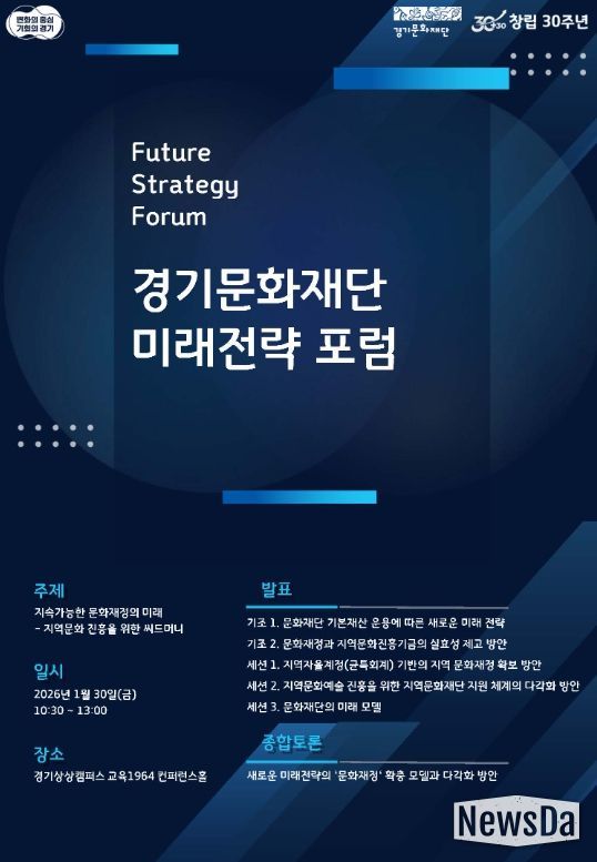 경기문화재단 미래전략 포럼 포스터