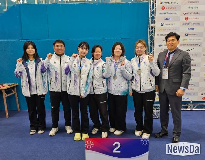 전국장애인동계체전서 컬링 은메달 쾌거