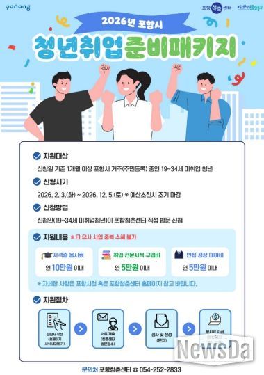 취업준비패키지 지원사업 포스터