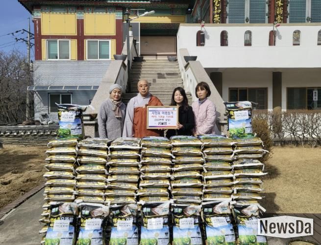 포천시 가산면 성불암, 취약계층 위한 사랑의 쌀 100포 기탁