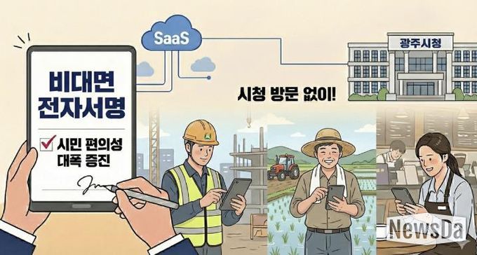광주시, 공공부문 민간 서비스형 소프트웨어 이용지원 공모 선정…전자서명 서비스 전액 국비 확보