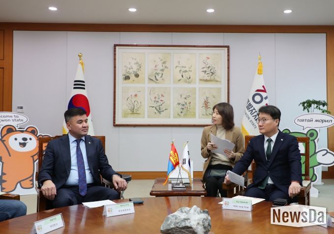 몽골 튜브도 대표단 강원 방문