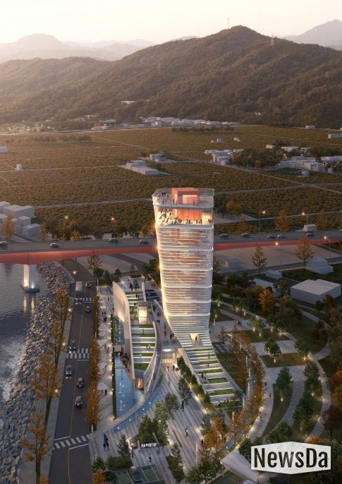 사천 선상지 조감도