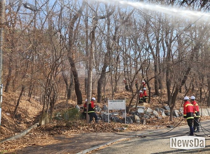 안성시, 산불 대응 유관기관 합동 소방훈련 실시