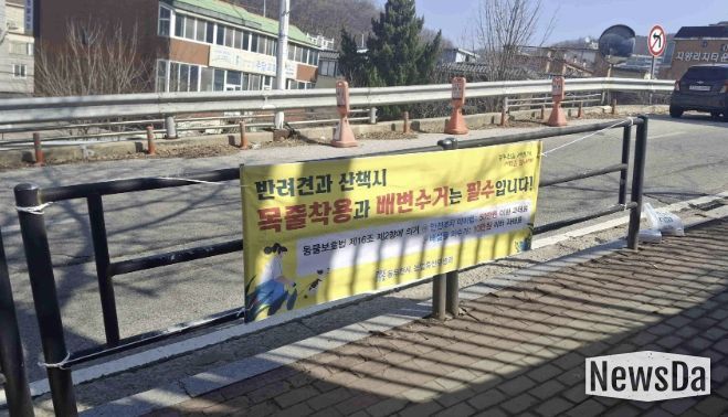 동두천시, 성숙한 반려문화 정착 위한 '반려견 배변 수거 및 안전조치 캠페인' 실시