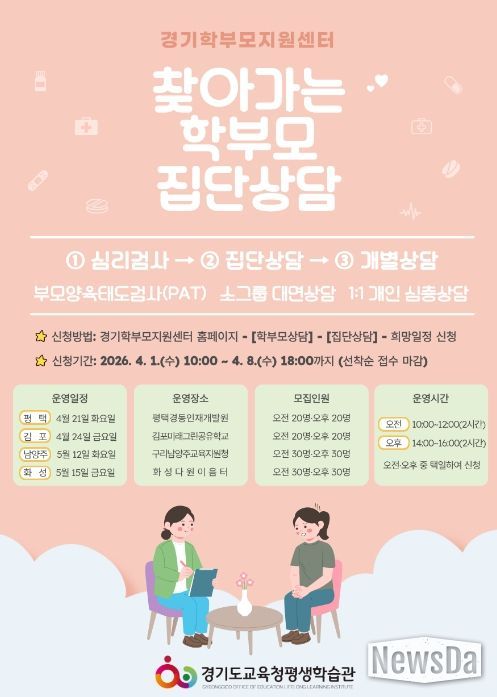 찾아가는 학부모 집단상담 프로그램 웹포스터