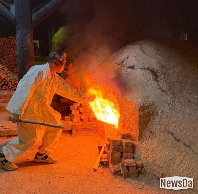 전통가마 소성 현장